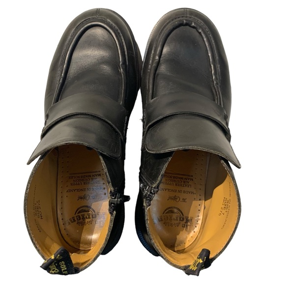 VINTAGE | RARE Dr. Martens Made in England Side Zip Chunky Ankle Loafer - M8/W10 - Picture 7 of 16